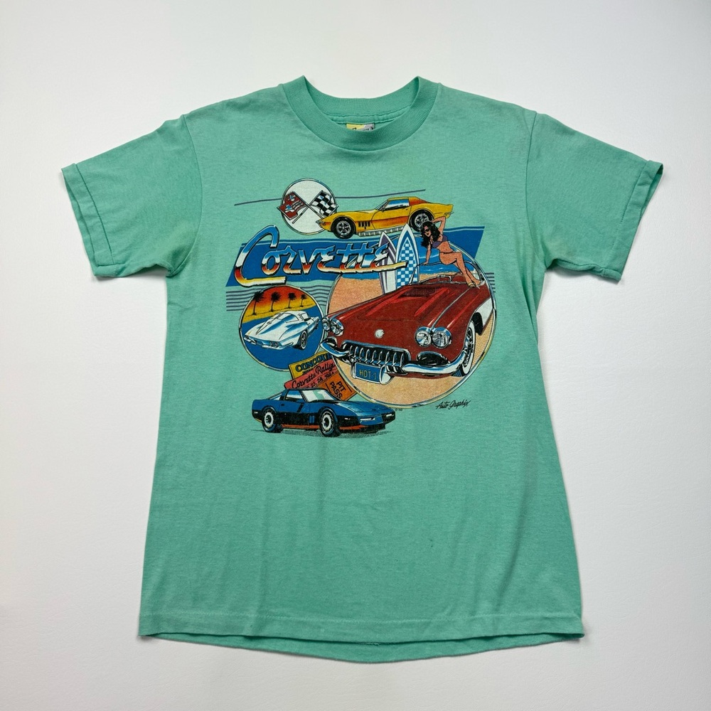 VTG 80’s Corvette Muscle Car Short Sleeve T-Shirt Size Medium
